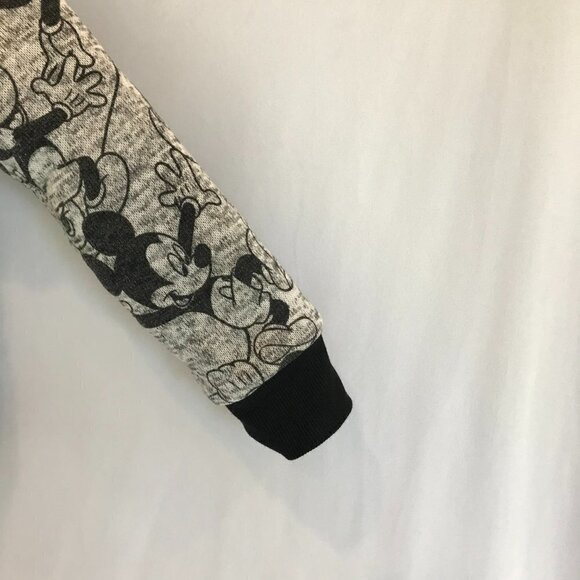 Disney Store Mickey Mouse Sweater Jacket Kids' Size 4T Hooded Fleece Lined Gray - Picture 6 of 9